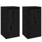 vidaXL Armarios de pared 2 uds madera maciza de pino negro 30x30x60 cm vidaXL Armarios de pared 2 uds madera maciza de pino negro 30x30x60 cm