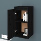 vidaXL Armarios de pared 2 uds madera maciza de pino negro 30x30x60 cm vidaXL Armarios de pared 2 uds madera maciza de pino negro 30x30x60 cm