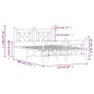 vidaXL Estructura de cama cabecero y pie de cama metal negro 135x190cm