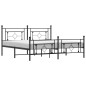 vidaXL Estructura de cama cabecero y pie de cama metal negro 180x200cm vidaXL Estructura de cama cabecero y pie de cama metal negro 180x200cm