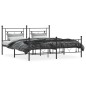 vidaXL Estructura de cama cabecero y pie de cama metal negro 180x200cm vidaXL Estructura de cama cabecero y pie de cama metal negro 180x200cm