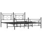 vidaXL Estructura de cama cabecero y pie de cama metal negro 180x200cm vidaXL Estructura de cama cabecero y pie de cama metal negro 180x200cm
