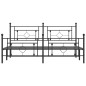 vidaXL Estructura de cama cabecero y pie de cama metal negro 180x200cm vidaXL Estructura de cama cabecero y pie de cama metal negro 180x200cm