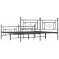 vidaXL Estructura de cama cabecero y pie de cama metal negro 180x200cm vidaXL Estructura de cama cabecero y pie de cama metal negro 180x200cm