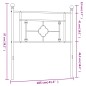 vidaXL Cabecero de metal negro 100 cm