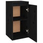 vidaXL Armarios de pared 2 uds madera maciza de pino negro 30x30x60 cm vidaXL Armarios de pared 2 uds madera maciza de pino negro 30x30x60 cm
