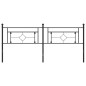 vidaXL Cabecero de metal negro 200 cm vidaXL Cabecero de metal negro 200 cm