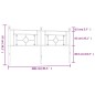 vidaXL Cabecero de metal negro 200 cm vidaXL Cabecero de metal negro 200 cm