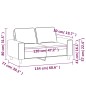 vidaXL Sofá de 2 plazas de tela marrón 120 cm