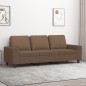 vidaXL Sofá de 3 plazas de tela marrón 180 cm vidaXL Sofá de 3 plazas de tela marrón 180 cm