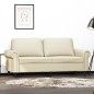 vidaXL Sofá de 2 plazas de cuero sintético color crema 140 cm vidaXL Sofá de 2 plazas de cuero sintético color crema 140 cm