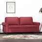 vidaXL Sofá de 2 plazas de cuero sintético rojo vino 140 cm vidaXL Sofá de 2 plazas de cuero sintético rojo vino 140 cm