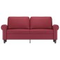 vidaXL Sofá de 2 plazas de cuero sintético rojo vino 140 cm vidaXL Sofá de 2 plazas de cuero sintético rojo vino 140 cm