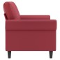 vidaXL Sofá de 2 plazas de cuero sintético rojo vino 140 cm vidaXL Sofá de 2 plazas de cuero sintético rojo vino 140 cm