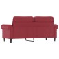 vidaXL Sofá de 2 plazas de cuero sintético rojo vino 140 cm vidaXL Sofá de 2 plazas de cuero sintético rojo vino 140 cm