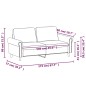 vidaXL Sofá de 2 plazas de cuero sintético rojo vino 140 cm vidaXL Sofá de 2 plazas de cuero sintético rojo vino 140 cm