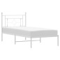 vidaXL Estructura de cama de metal con cabecero blanco 100x190 cm vidaXL Estructura de cama de metal con cabecero blanco 100x190 cm