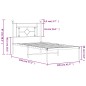 vidaXL Estructura de cama de metal con cabecero blanco 100x190 cm vidaXL Estructura de cama de metal con cabecero blanco 100x190 cm