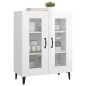 vidaXL Aparador de madera contrachapada blanco brillante 69,5x34x90 cm vidaXL Aparador de madera contrachapada blanco brillante 69,5x34x90 cm