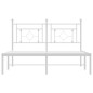 vidaXL Estructura de cama con cabecero metal blanca 140x200 cm vidaXL Estructura de cama con cabecero metal blanca 140x200 cm