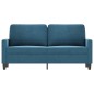 vidaXL Sofá de 2 plazas terciopelo azul 140 cm