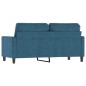 vidaXL Sofá de 2 plazas terciopelo azul 140 cm