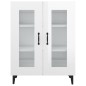 vidaXL Aparador de madera contrachapada blanco brillante 69,5x34x90 cm vidaXL Aparador de madera contrachapada blanco brillante 69,5x34x90 cm
