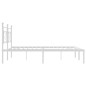 vidaXL Estructura de cama de metal con cabecero blanco 193x203 cm vidaXL Estructura de cama de metal con cabecero blanco 193x203 cm