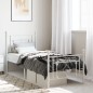 vidaXL Estructura cama metal con cabecero y pie cama blanca 75x190 cm vidaXL Estructura cama metal con cabecero y pie cama blanca 75x190 cm