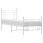 vidaXL Estructura cama metal con cabecero y pie cama blanca 75x190 cm vidaXL Estructura cama metal con cabecero y pie cama blanca 75x190 cm