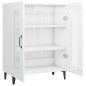vidaXL Aparador de madera contrachapada blanco brillante 69,5x34x90 cm vidaXL Aparador de madera contrachapada blanco brillante 69,5x34x90 cm