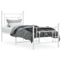 vidaXL Estructura cama metal con cabecero y pie cama blanca 75x190 cm vidaXL Estructura cama metal con cabecero y pie cama blanca 75x190 cm