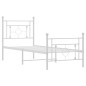 vidaXL Estructura cama metal con cabecero y pie cama blanca 75x190 cm vidaXL Estructura cama metal con cabecero y pie cama blanca 75x190 cm