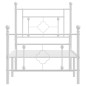 vidaXL Estructura cama metal con cabecero y pie cama blanca 75x190 cm vidaXL Estructura cama metal con cabecero y pie cama blanca 75x190 cm