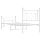vidaXL Estructura cama metal con cabecero y pie cama blanca 75x190 cm vidaXL Estructura cama metal con cabecero y pie cama blanca 75x190 cm