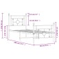 vidaXL Estructura cama metal con cabecero y pie cama blanca 75x190 cm vidaXL Estructura cama metal con cabecero y pie cama blanca 75x190 cm
