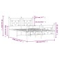 vidaXL Estructura cama metal cabecero y pie de cama blanco 140x190 cm
