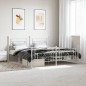 vidaXL Estructura cama metal con cabecero y estribo blanco 180x200 cm vidaXL Estructura cama metal con cabecero y estribo blanco 180x200 cm