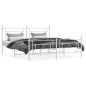 vidaXL Estructura cama metal con cabecero y estribo blanco 180x200 cm vidaXL Estructura cama metal con cabecero y estribo blanco 180x200 cm