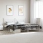 vidaXL Estructura cama metal con cabecero y pie cama blanco 193x203 cm vidaXL Estructura cama metal con cabecero y pie cama blanco 193x203 cm