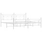 vidaXL Estructura cama metal con cabecero y pie cama blanco 193x203 cm vidaXL Estructura cama metal con cabecero y pie cama blanco 193x203 cm