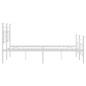 vidaXL Estructura cama metal con cabecero y pie cama blanco 193x203 cm vidaXL Estructura cama metal con cabecero y pie cama blanco 193x203 cm