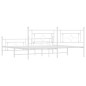 vidaXL Estructura cama metal con cabecero y pie cama blanco 193x203 cm vidaXL Estructura cama metal con cabecero y pie cama blanco 193x203 cm
