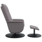 vidaXL Sillón de masaje reclinable con reposapiés cuero sintético gris vidaXL Sillón de masaje reclinable con reposapiés cuero sintético gris