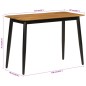 vidaXL Mesa de comedor madera maciza de mango y hierro 112x52x76 cm vidaXL Mesa de comedor madera maciza de mango y hierro 112x52x76 cm