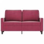 vidaXL Sofá de 2 plazas de terciopelo rojo tinto 120 cm vidaXL Sofá de 2 plazas de terciopelo rojo tinto 120 cm