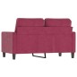 vidaXL Sofá de 2 plazas de terciopelo rojo tinto 120 cm vidaXL Sofá de 2 plazas de terciopelo rojo tinto 120 cm