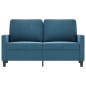 vidaXL Sofá de 2 plazas terciopelo azul 120 cm vidaXL Sofá de 2 plazas terciopelo azul 120 cm