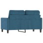 vidaXL Sofá de 2 plazas terciopelo azul 120 cm vidaXL Sofá de 2 plazas terciopelo azul 120 cm