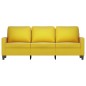 vidaXL Sofá de 3 plazas terciopelo amarillo 180 cm vidaXL Sofá de 3 plazas terciopelo amarillo 180 cm
